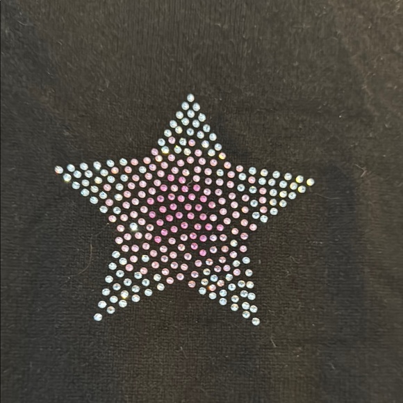 Cashmere Black Sweater with Rhinestone Star - Picture 3 of 5